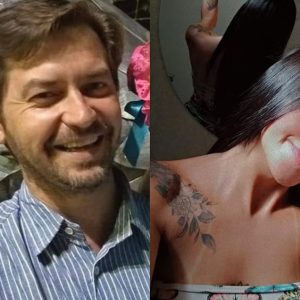 Empresário Jorlan Cristiano Ferreira e a transexual Mayla (montagem Bom Dia MT)