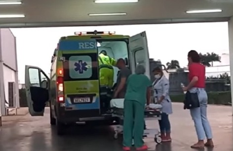  criança foi resgatada pela ambulância da Nova Rota Oeste ao Hospital Regional de Sorriso - reprodução JK