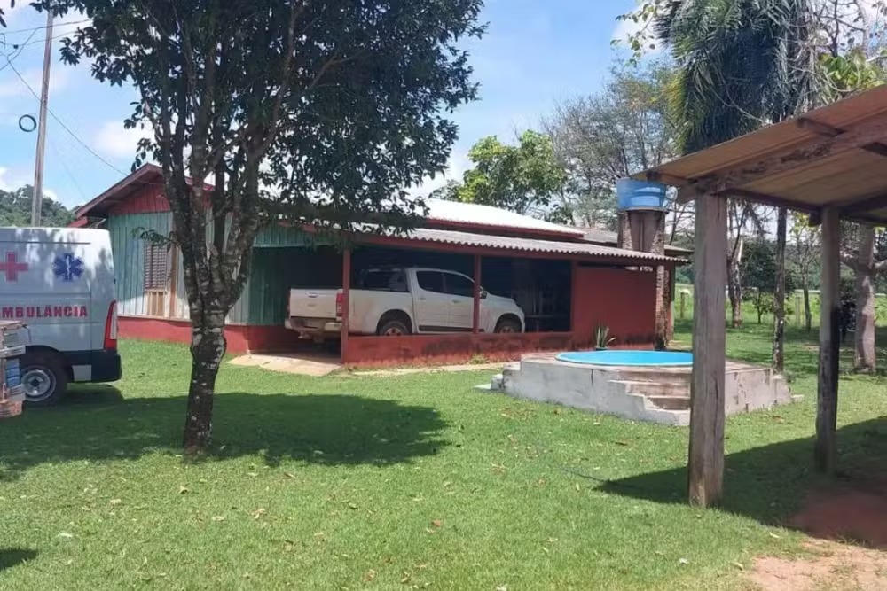 Chácara onde mulher foi morta em Porto dos Gaúchos — Foto: PMMT